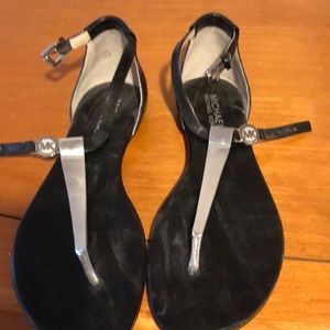 Ankle buckle silver and black Michael Kors